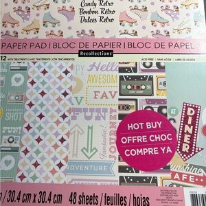 Recollections Candy Retro Paper Pad - Pastel and Bold Mix